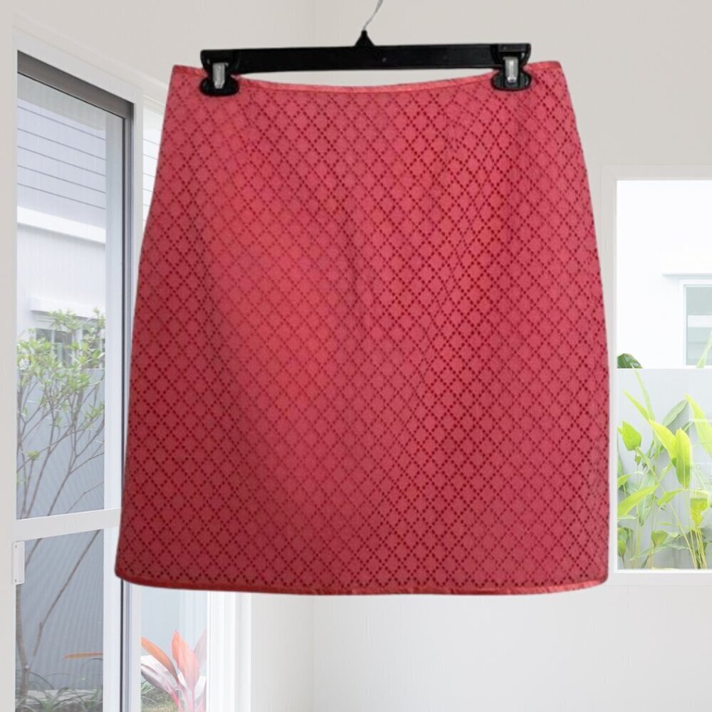 Sigrid Olsen Sport Coral Eyelet Cotton Skirt Size 14 – Chic & Breezy Summer Styl